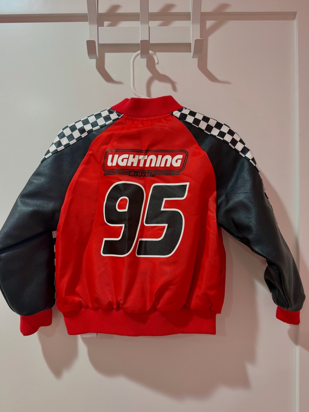 Disney Store Pixar Lightning McQueen Varsity Bomber Jacket in a size 3 - Picture 3 of 3